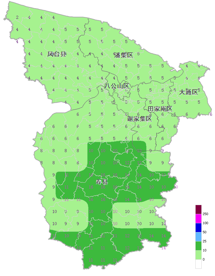 淮南天气预报一周7天今日情况